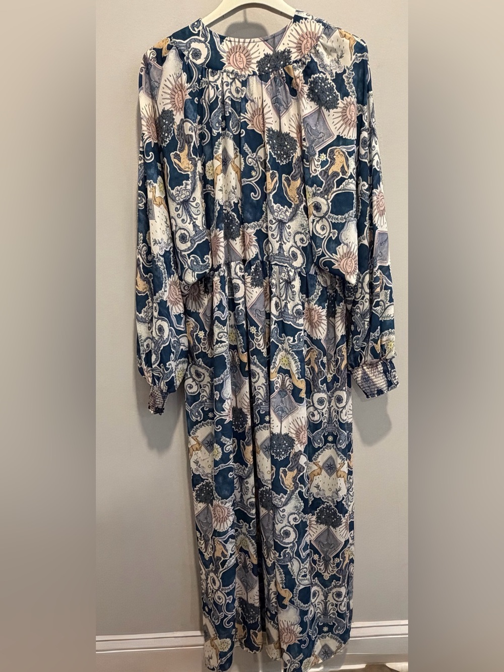 See by Chloé Tarot Lover’s Print Maxi Dress FR 38 US 6 Boho Flowy Celestial - Picture 2 of 7